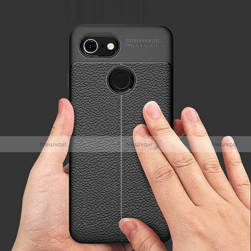 Soft Silicone Gel Leather Snap On Case Cover for Google Pixel 3