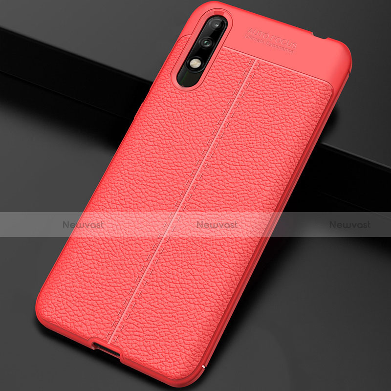 Soft Silicone Gel Leather Snap On Case Cover for Huawei Enjoy 10