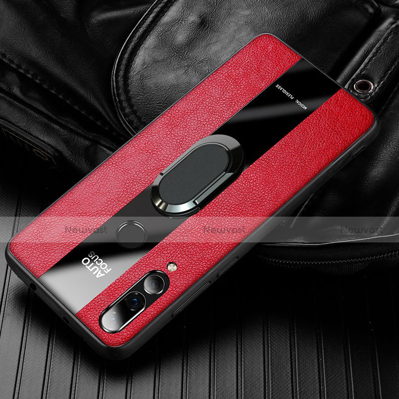 Soft Silicone Gel Leather Snap On Case Cover for Huawei Enjoy 9s Red