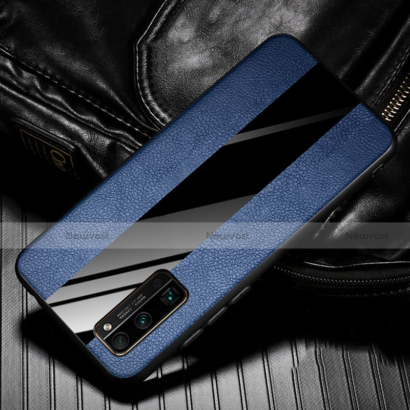 Soft Silicone Gel Leather Snap On Case Cover for Huawei Honor 30 Pro+ Plus Blue