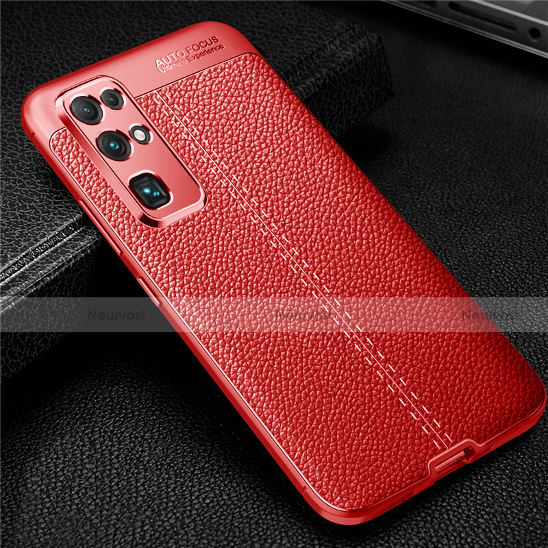 Soft Silicone Gel Leather Snap On Case Cover for Huawei Honor 30 Red