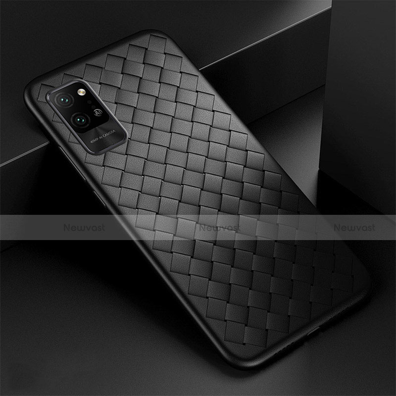 Soft Silicone Gel Leather Snap On Case Cover for Huawei Honor Play4 Pro 5G Black