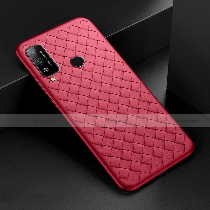 Soft Silicone Gel Leather Snap On Case Cover for Huawei Honor Play4T Red
