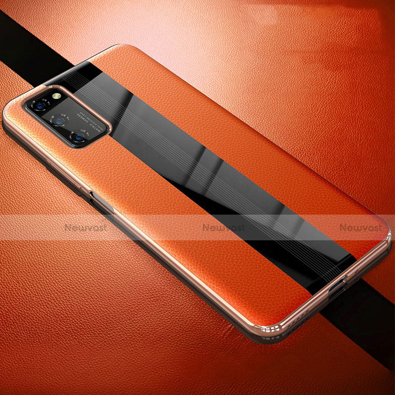 Soft Silicone Gel Leather Snap On Case Cover for Huawei Honor View 30 5G Orange