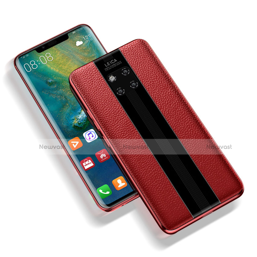 Soft Silicone Gel Leather Snap On Case Cover for Huawei Mate 20 RS