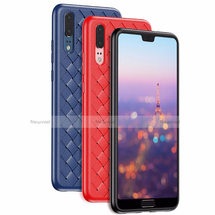 Soft Silicone Gel Leather Snap On Case Cover for Huawei P20