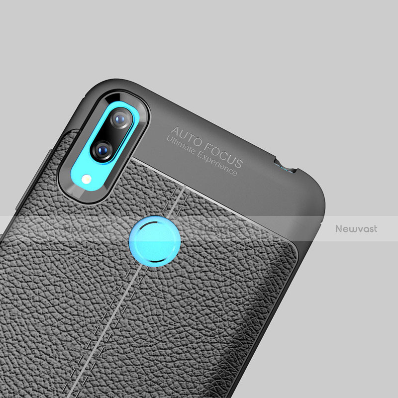 Soft Silicone Gel Leather Snap On Case Cover for Huawei Y7 Pro (2019)