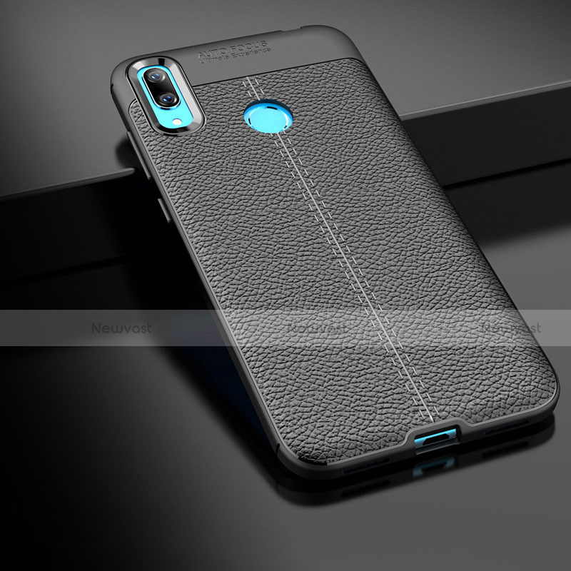 Soft Silicone Gel Leather Snap On Case Cover for Huawei Y7 Pro (2019)