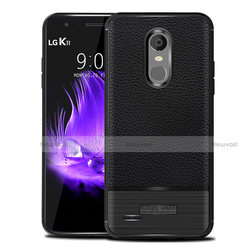 Soft Silicone Gel Leather Snap On Case Cover for LG K11