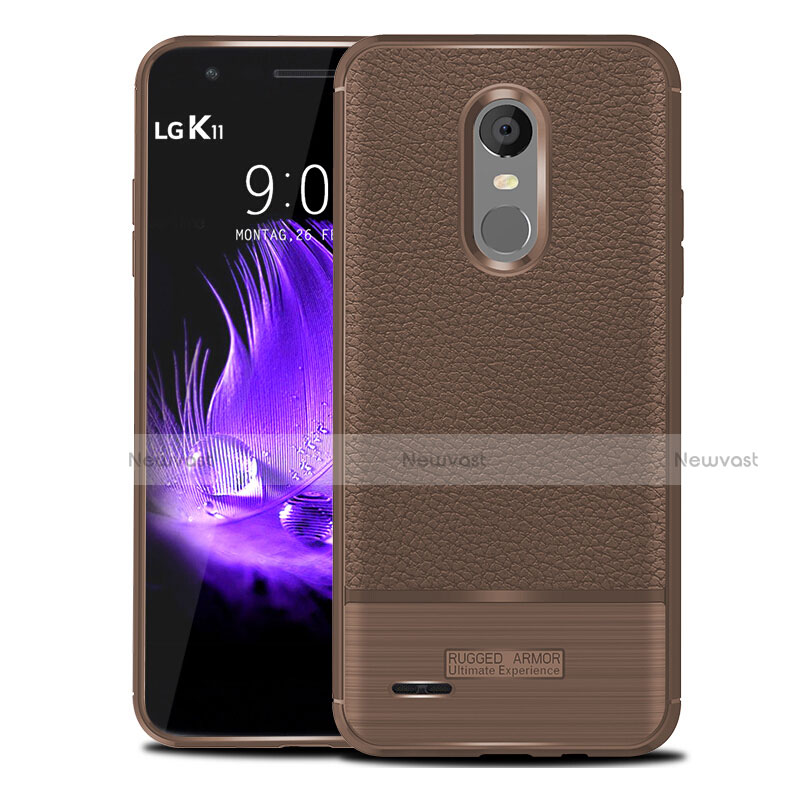 Soft Silicone Gel Leather Snap On Case Cover for LG K11