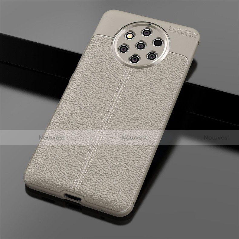 Soft Silicone Gel Leather Snap On Case Cover for Nokia 9 PureView Gold