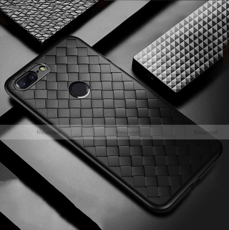 Soft Silicone Gel Leather Snap On Case Cover for OnePlus 5T A5010