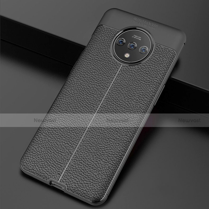 Soft Silicone Gel Leather Snap On Case Cover for OnePlus 7T