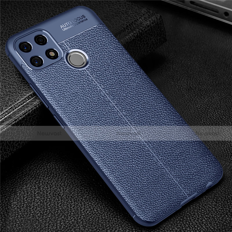 Soft Silicone Gel Leather Snap On Case Cover for Oppo A15