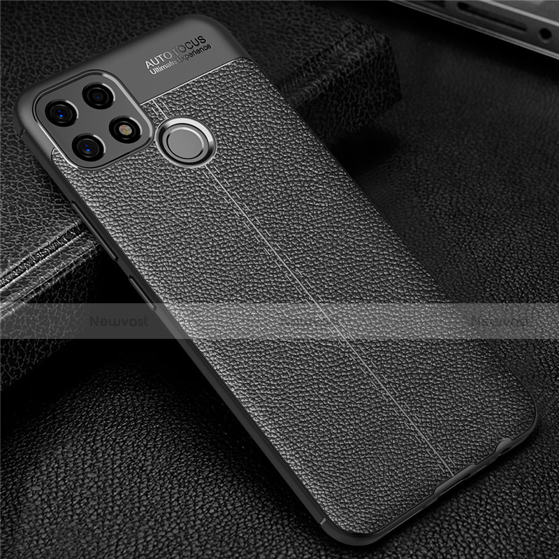Soft Silicone Gel Leather Snap On Case Cover for Oppo A15