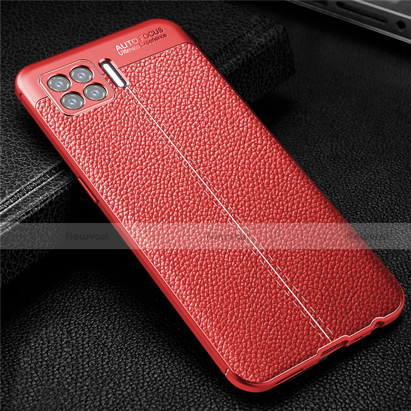 Soft Silicone Gel Leather Snap On Case Cover for Oppo F17
