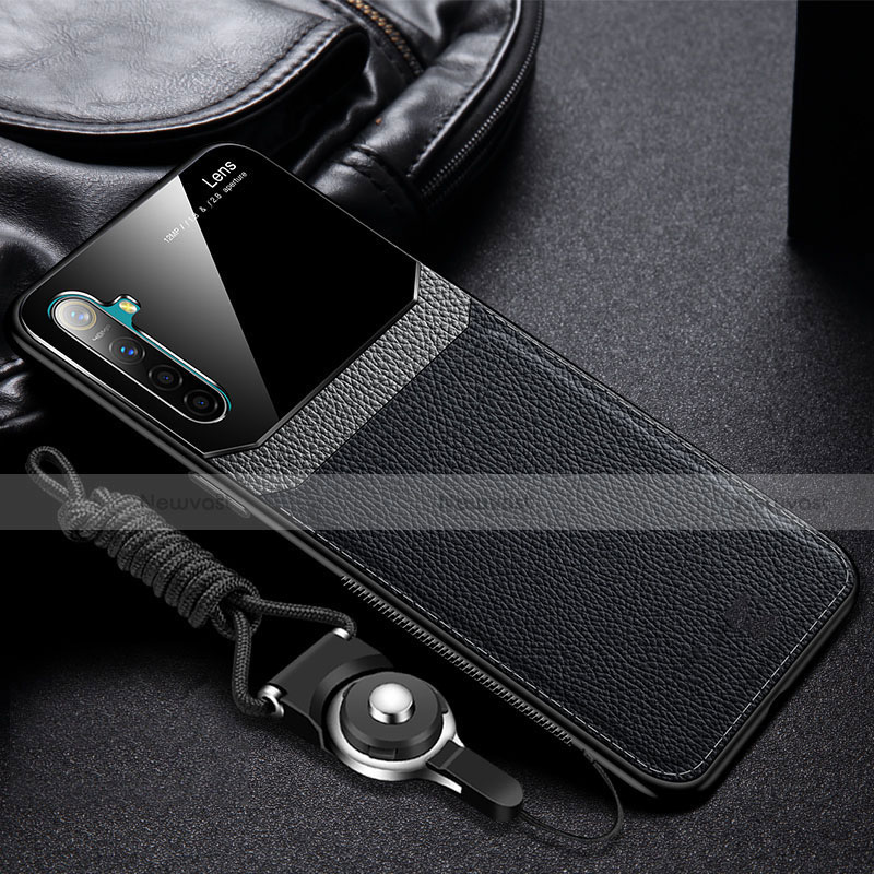 Soft Silicone Gel Leather Snap On Case Cover for Oppo K5 Black