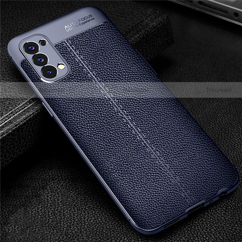 Soft Silicone Gel Leather Snap On Case Cover for Oppo Reno4 4G