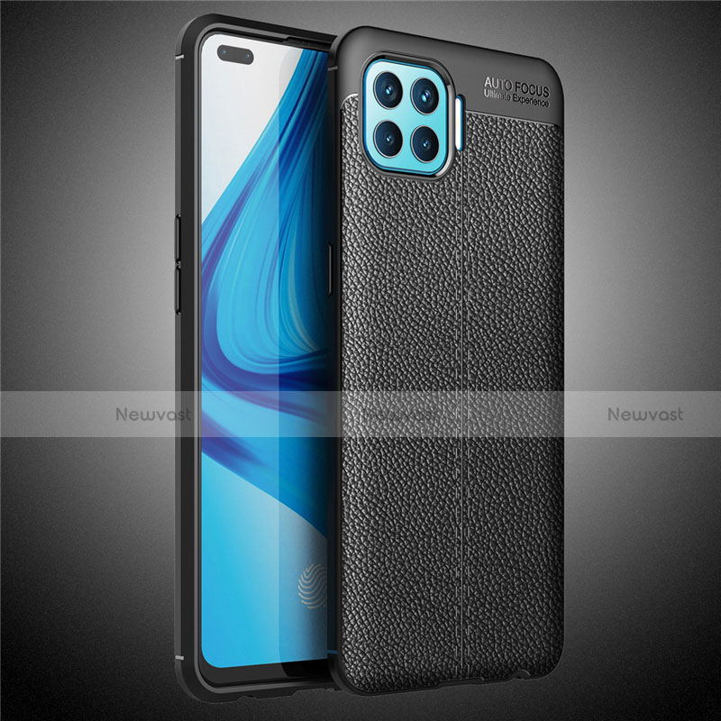Soft Silicone Gel Leather Snap On Case Cover for Oppo Reno4 F