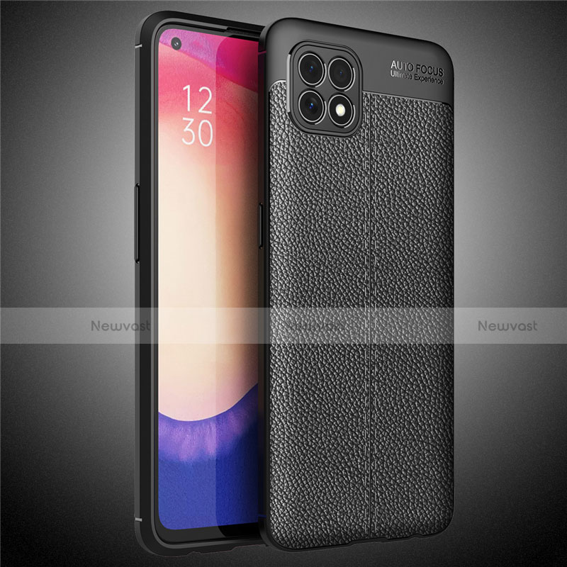 Soft Silicone Gel Leather Snap On Case Cover for Oppo Reno4 SE 5G