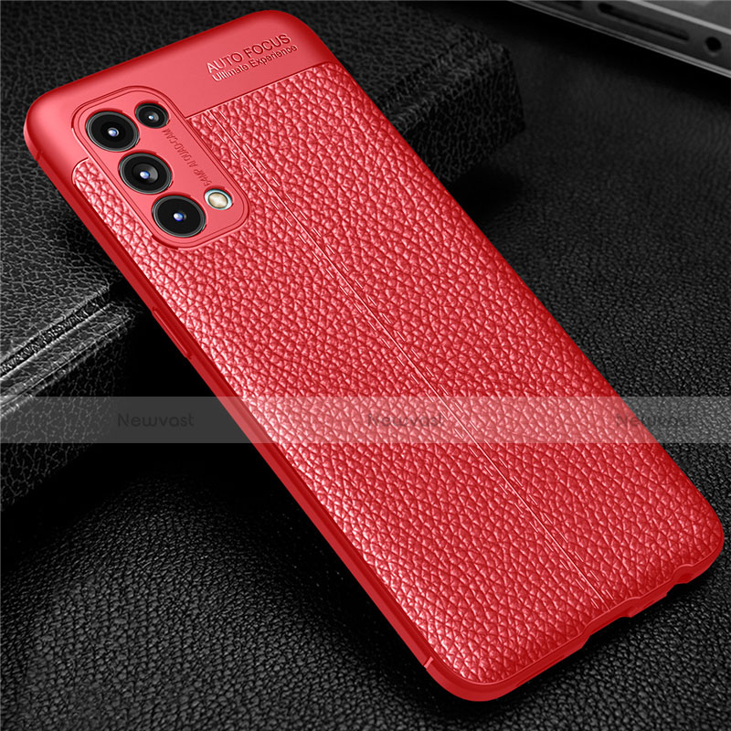 Soft Silicone Gel Leather Snap On Case Cover for Oppo Reno5 Pro 5G