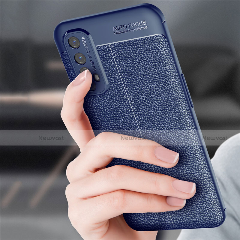 Soft Silicone Gel Leather Snap On Case Cover for Realme 7