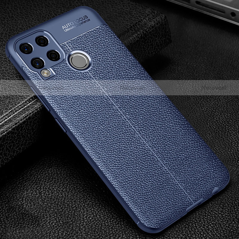 Soft Silicone Gel Leather Snap On Case Cover for Realme C15