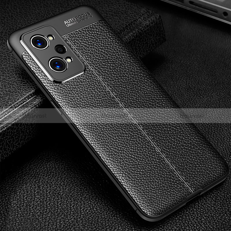 Soft Silicone Gel Leather Snap On Case Cover for Realme GT2 Pro 5G Black