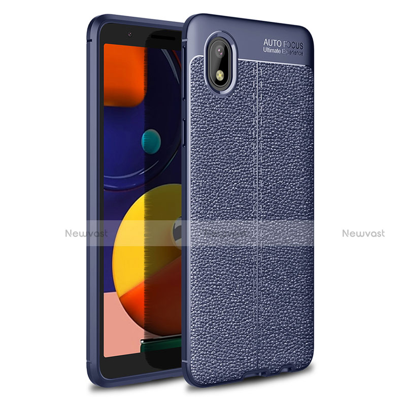 Soft Silicone Gel Leather Snap On Case Cover for Samsung Galaxy A01 Core