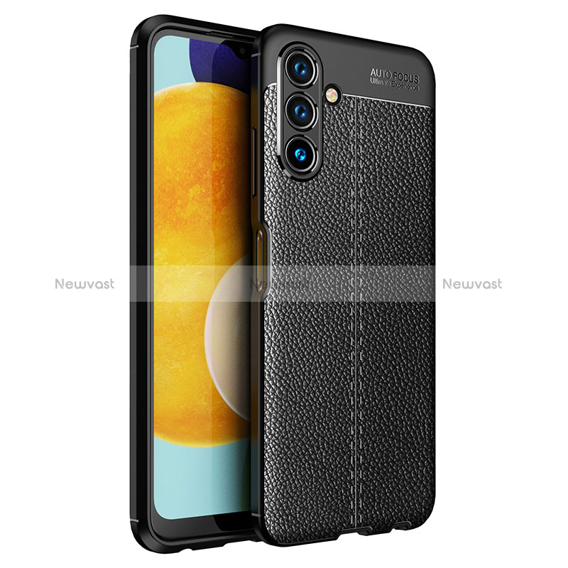 Soft Silicone Gel Leather Snap On Case Cover for Samsung Galaxy A04s Black