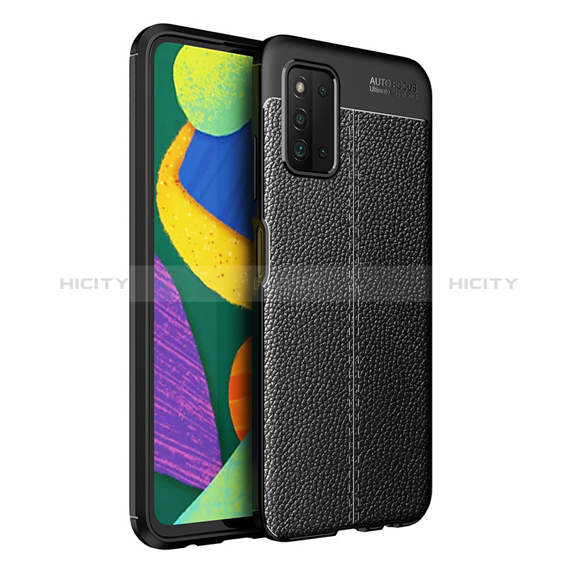 Soft Silicone Gel Leather Snap On Case Cover for Samsung Galaxy F52 5G Black