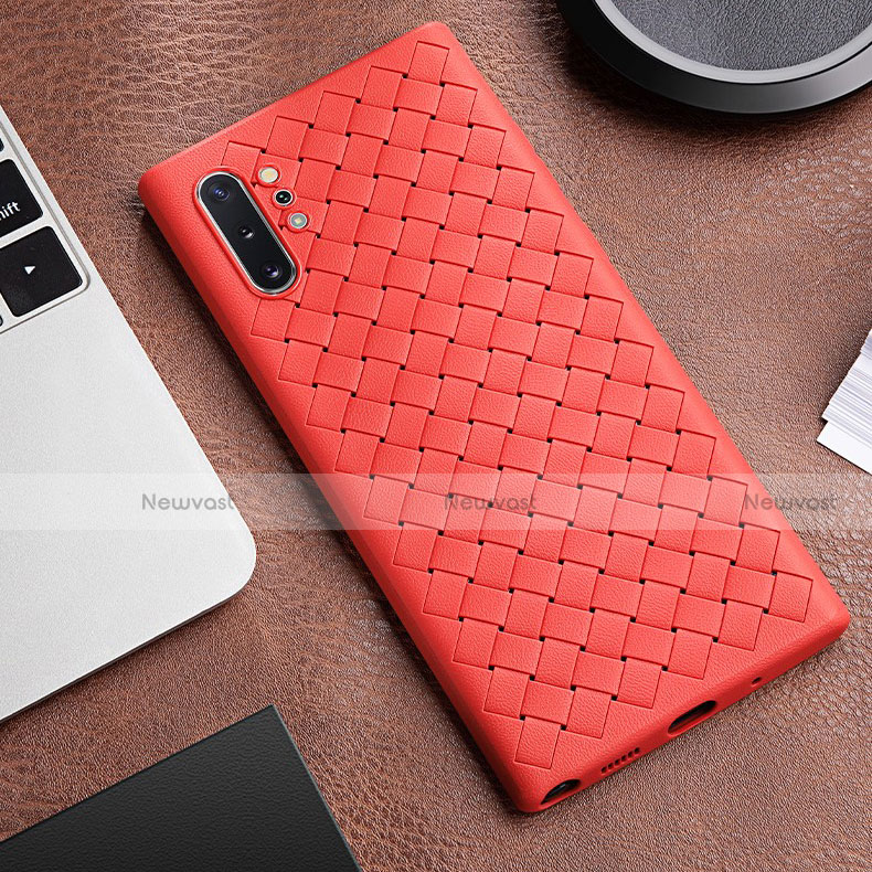 Soft Silicone Gel Leather Snap On Case Cover for Samsung Galaxy Note 10 Plus