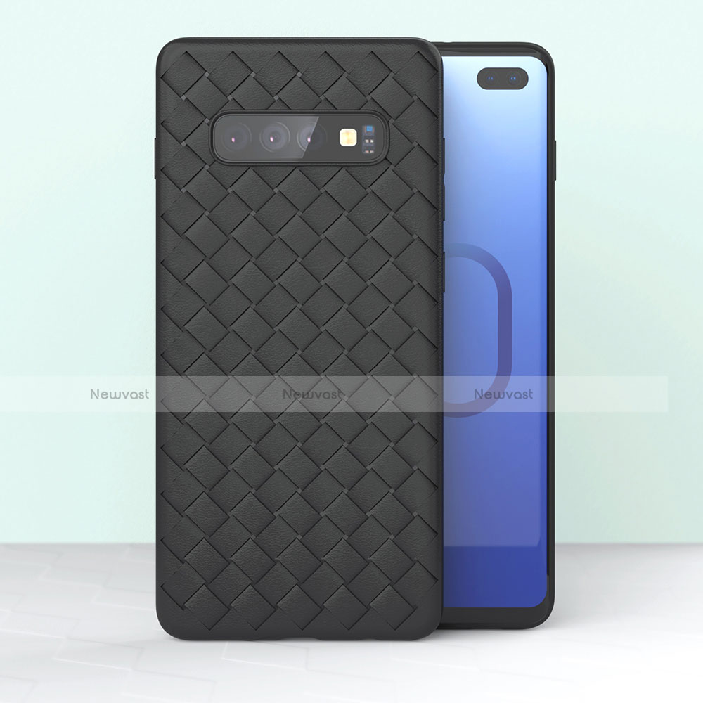 Soft Silicone Gel Leather Snap On Case Cover for Samsung Galaxy S10 Plus
