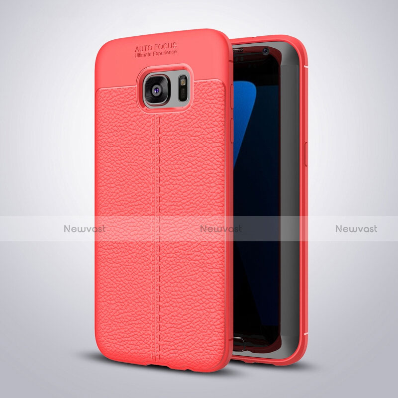 Soft Silicone Gel Leather Snap On Case Cover for Samsung Galaxy S7 Edge G935F