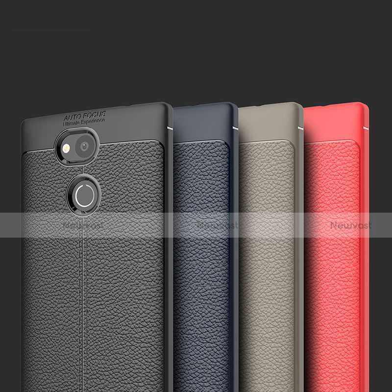 Soft Silicone Gel Leather Snap On Case Cover for Sony Xperia L2