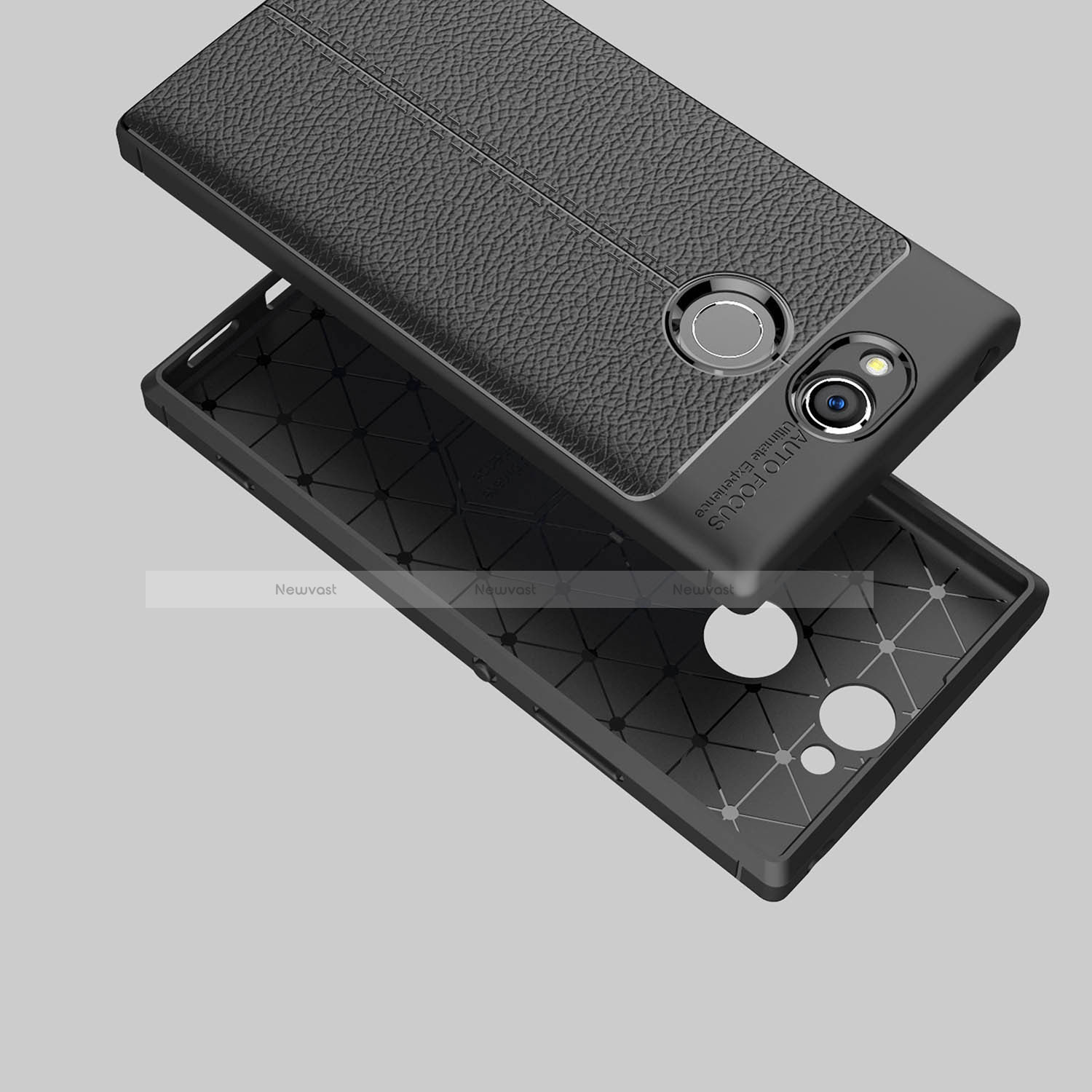 Soft Silicone Gel Leather Snap On Case Cover for Sony Xperia XA2 Ultra