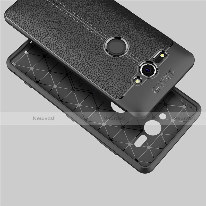 Soft Silicone Gel Leather Snap On Case Cover for Sony Xperia XZ2 Compact