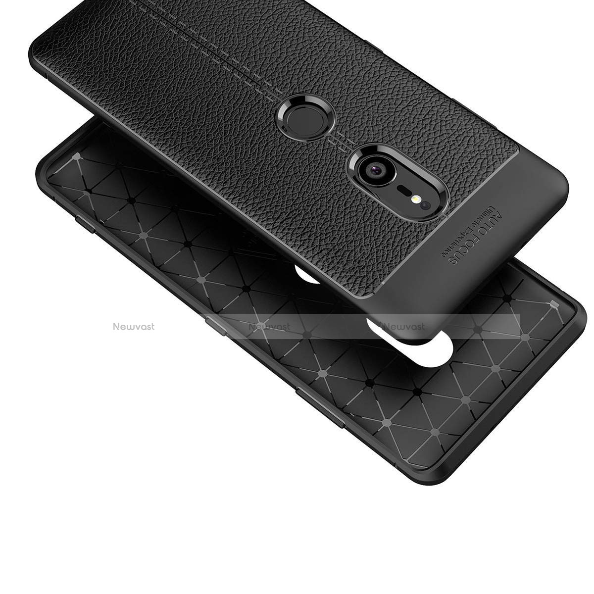 Soft Silicone Gel Leather Snap On Case Cover for Sony Xperia XZ3