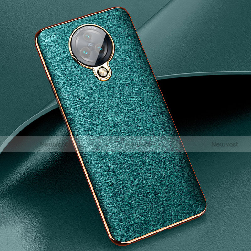 Soft Silicone Gel Leather Snap On Case Cover for Vivo Nex 3 Green