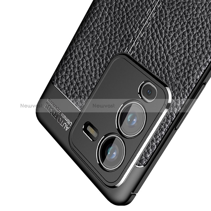 Soft Silicone Gel Leather Snap On Case Cover for Vivo V25 Pro 5G