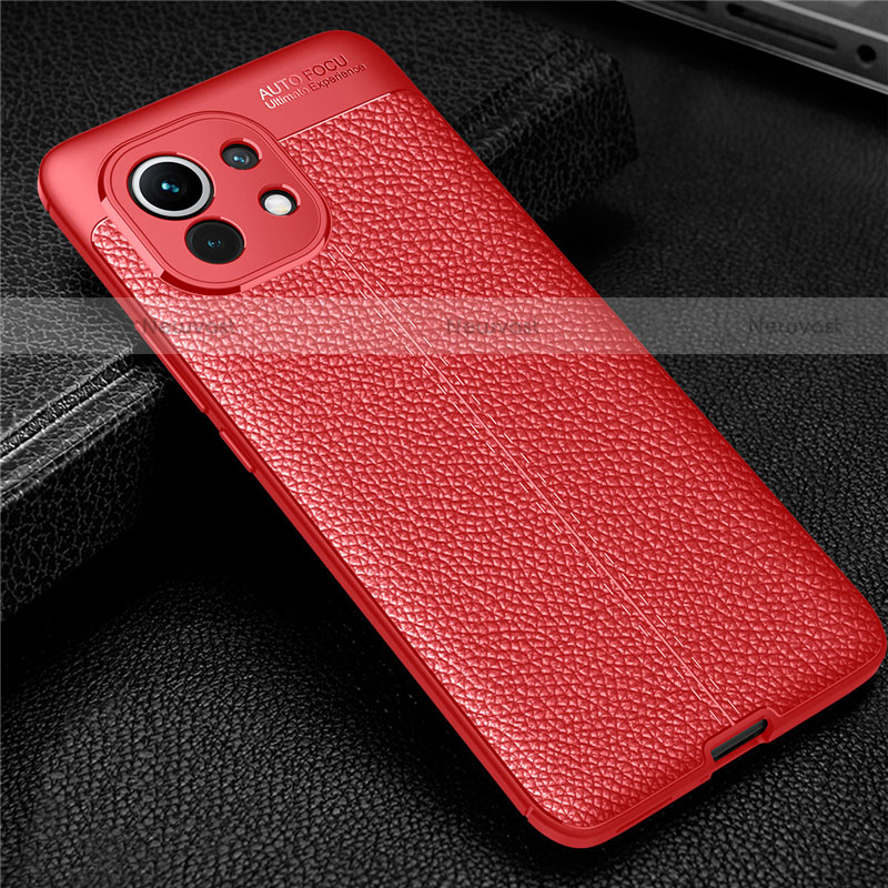 Soft Silicone Gel Leather Snap On Case Cover for Xiaomi Mi 11 5G