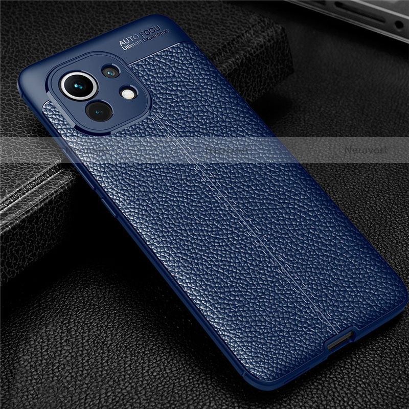 Soft Silicone Gel Leather Snap On Case Cover for Xiaomi Mi 11 Lite 4G