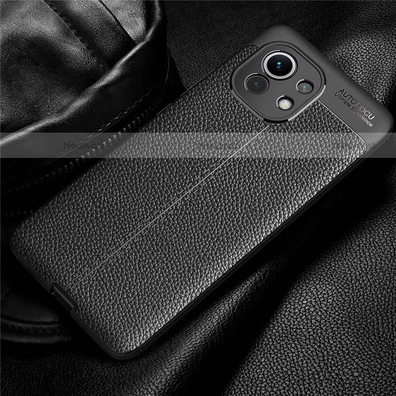 Soft Silicone Gel Leather Snap On Case Cover for Xiaomi Mi 11 Lite 4G