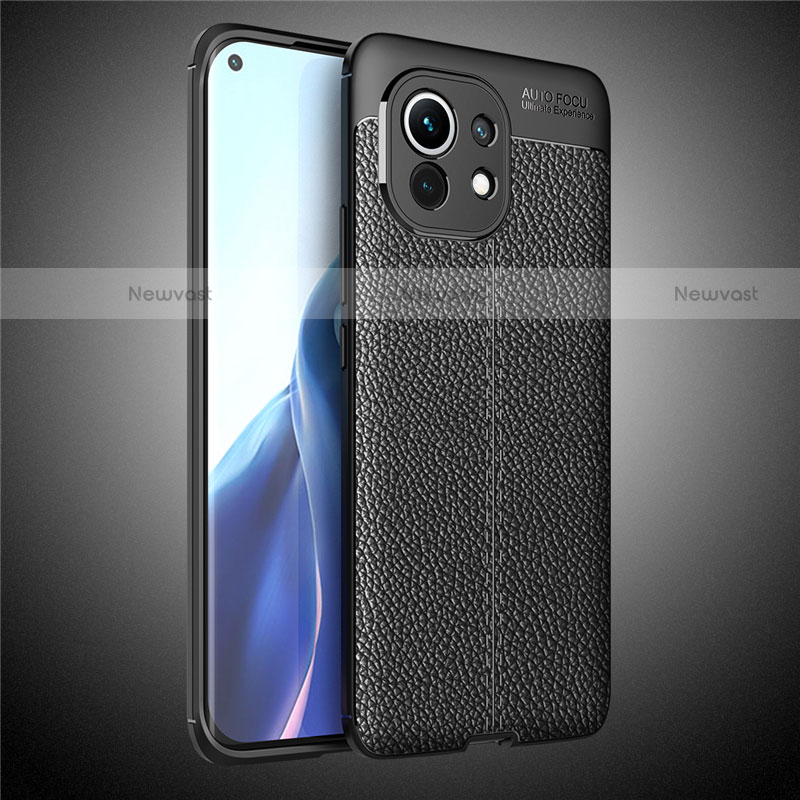 Soft Silicone Gel Leather Snap On Case Cover for Xiaomi Mi 11 Lite 5G