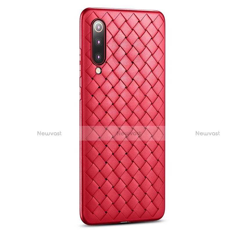 Soft Silicone Gel Leather Snap On Case Cover for Xiaomi Mi 9 Pro Red