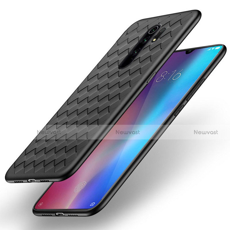 Soft Silicone Gel Leather Snap On Case Cover for Xiaomi Redmi 9 Prime India