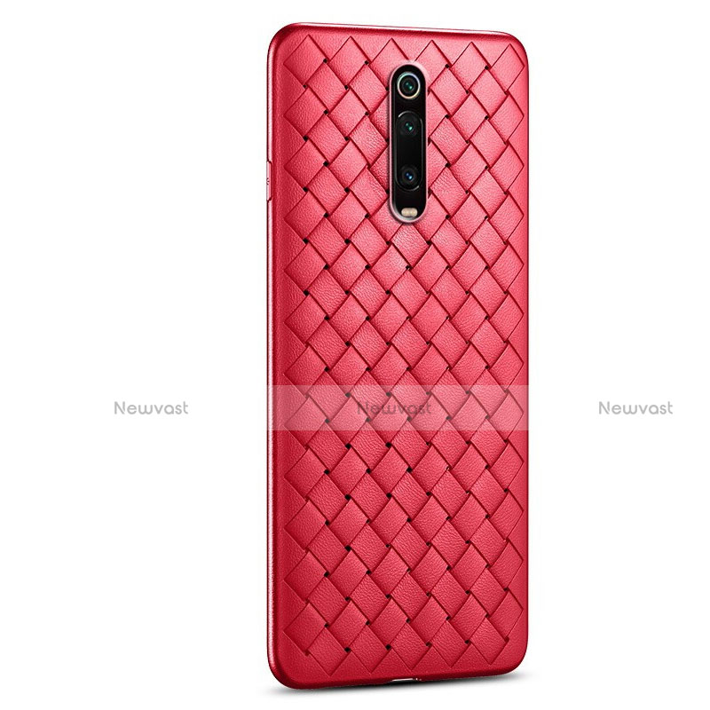 Soft Silicone Gel Leather Snap On Case Cover for Xiaomi Redmi K20 Pro Red