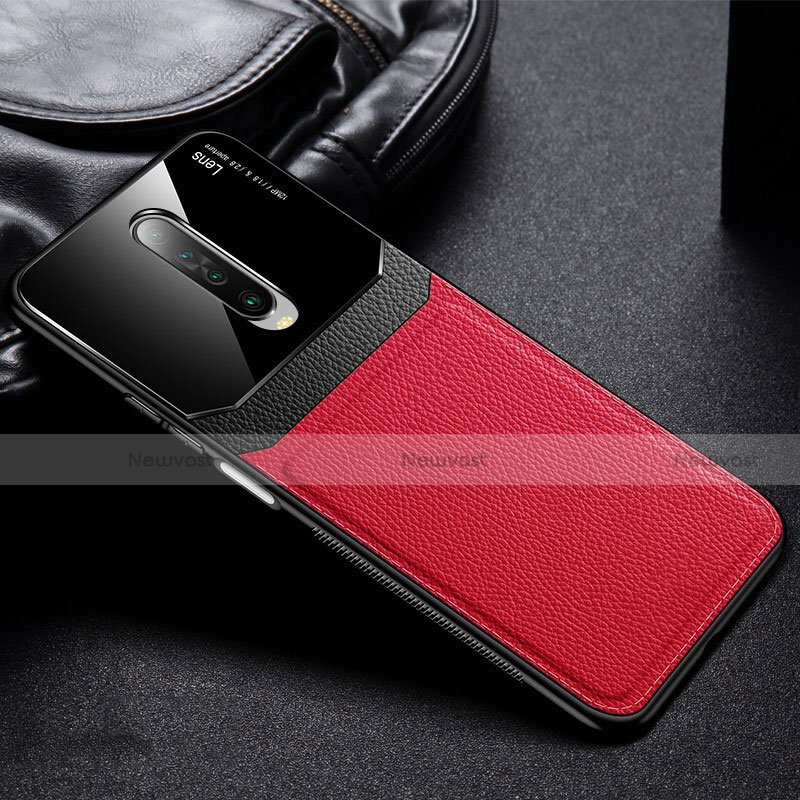 Soft Silicone Gel Leather Snap On Case Cover for Xiaomi Redmi K30 5G Red