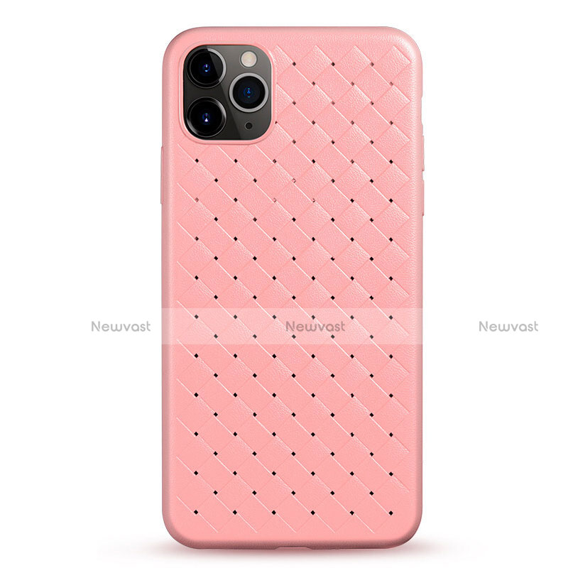 Soft Silicone Gel Leather Snap On Case Cover G01 for Apple iPhone 11 Pro Pink