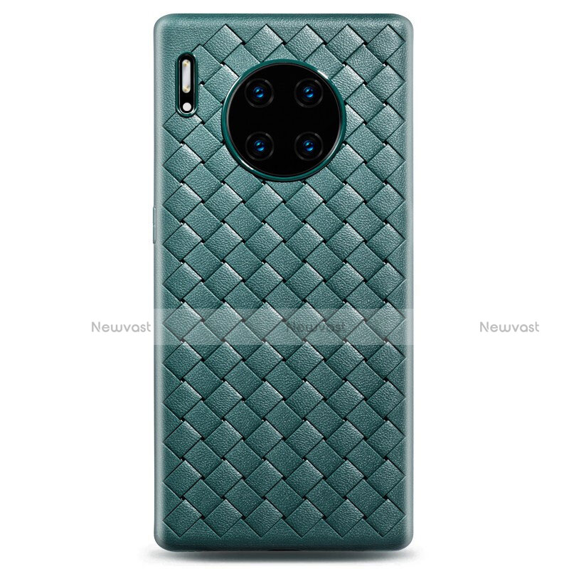 Soft Silicone Gel Leather Snap On Case Cover H01 for Huawei Mate 30 Green